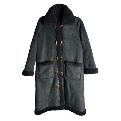 Doen Chamonix Shearling Coat Black Size XS NWT | eBay