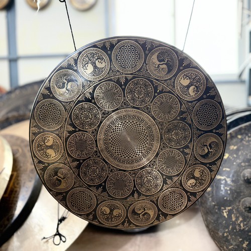 60 CM Flower of life Gong-Tibetan Handmade Gong-Deep Sound Vibration Gong- - Picture 2 of 8