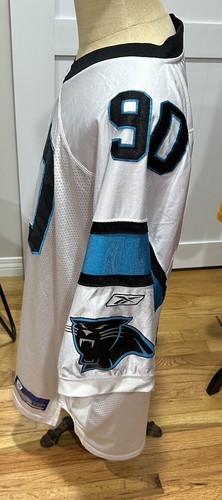 Authentic Reebok Carolina Panthers Julius Peppers Stitched NFL Jersey Men 56 - Picture 5 of 8
