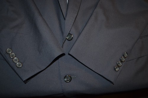 Holland & Sherry Men Savile Row London Wool Navy Blue Sports Coat Sz 44L - Picture 7 of 12