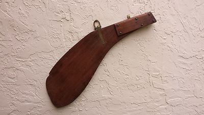 Antique Ship rudder 古董坤甸木船舵 Nautical Wood Rudder Decor for Maritime Display