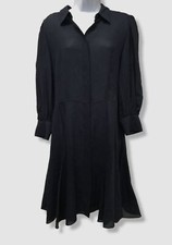  496 Theory Women's Blue Volume Silk Sheer Mini Dress Size 6