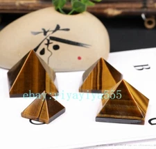 Natural tiger-eye Stone crystal tower Reiki Tower Gemstone Pyramid Healing