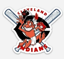 Chief Wahoo STICKER - Vintage Cleveland Indians Custom Vinyl MLB Baseball CLE