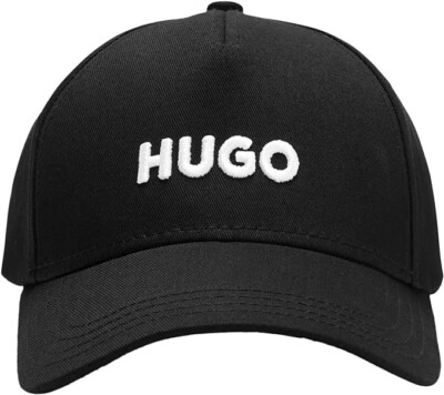 HUGO Jude Beanie Cappellino Unisex - Cotone Riciclato, Visiera Curva, Chiusura Regolabile 60-64 Cm, Colore Grey Green (Kaki), Taglia Unica