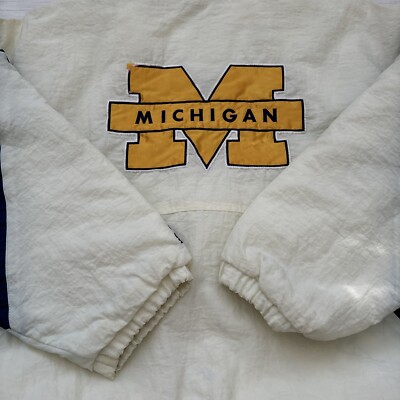 Vintage 90s Starter NCAA University Of Michigan Wolverines 1/2 Zip