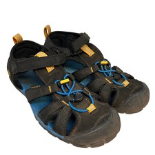 KEEN Kids Water Sandals Newport H2 Black Blue Size 4 Youth
