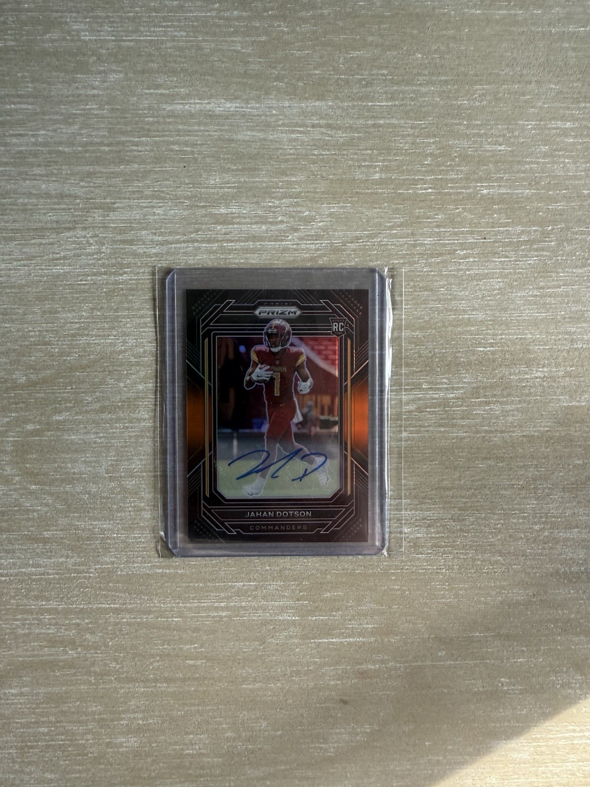 2022 Chronicles Prizm Black Signatures Orange Rookie RC Jahan Dotson Auto /75