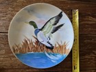 Vintage Lefton Mallard Duck in flight hand painted hp plate water fowl chic 8" — photo 2