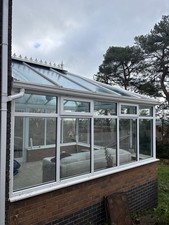 White UPVC Conservatory with Glass Roof - Already Dismantled