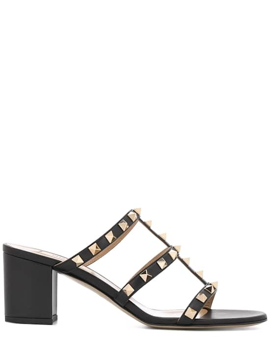 Valentino Garavani - Women - Mules with studs and medium heel - Black 179590₽