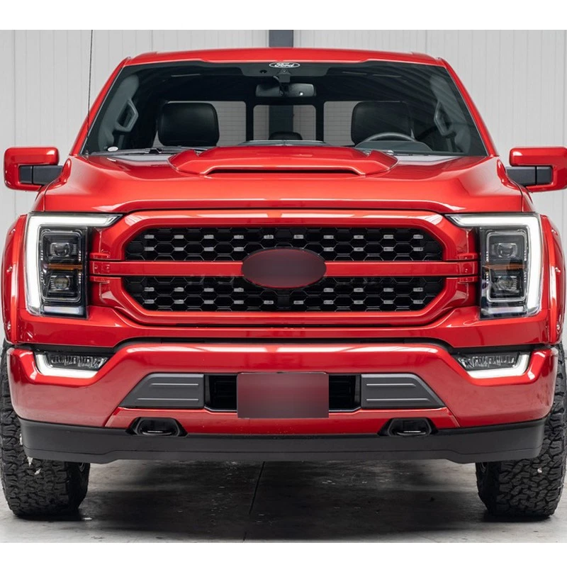 For Ford F-150 F150 XL XLT 2021 2022 2023 Front Upper Bumper Grille Rapid Red D4 - Изображение 2 из 4