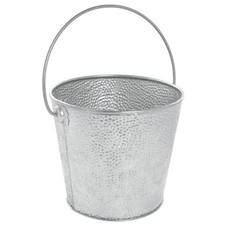 TableCraft Products GT87 Round Peanut Pail, Galvanized, 8" x 7"