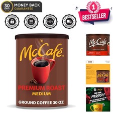 McCaf Roast Ground Coffee 30 oz Canister - Medium Roast Perfection