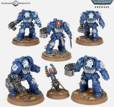 Warhammer 40K : Space Marines Terminator Squad - Push-fit- NOS - No box