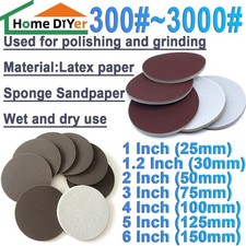 1-6 Inch Round Hook & Loop sponge Sandpaper Dry & wet Sanding Flocking Discs
