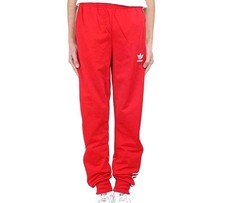 Adidas YOUTH SST Sweat Pants Scarlet Red White CF8560 Junior Size XS