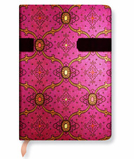 Paperblanks French Ornate Fuchsia Mini Hardcover Journal Lined Memento Pouch New