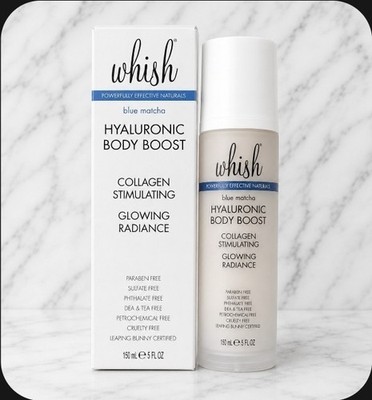 Whish Blue Matcha Hyaluronic Body Boost Glowing Radiance 5 oz/150 ml CLEAN NIB!