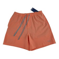 HUK NWT Pursuit Volley Shorts Mens Small Orange UPF 50 Quick Dry Mesh Liner New