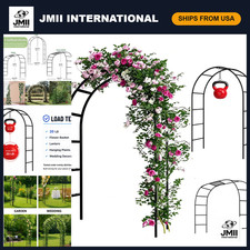 7.8ft Metal Garden Arch Trellis for Climbing Plants, Outdoor Decor for Events