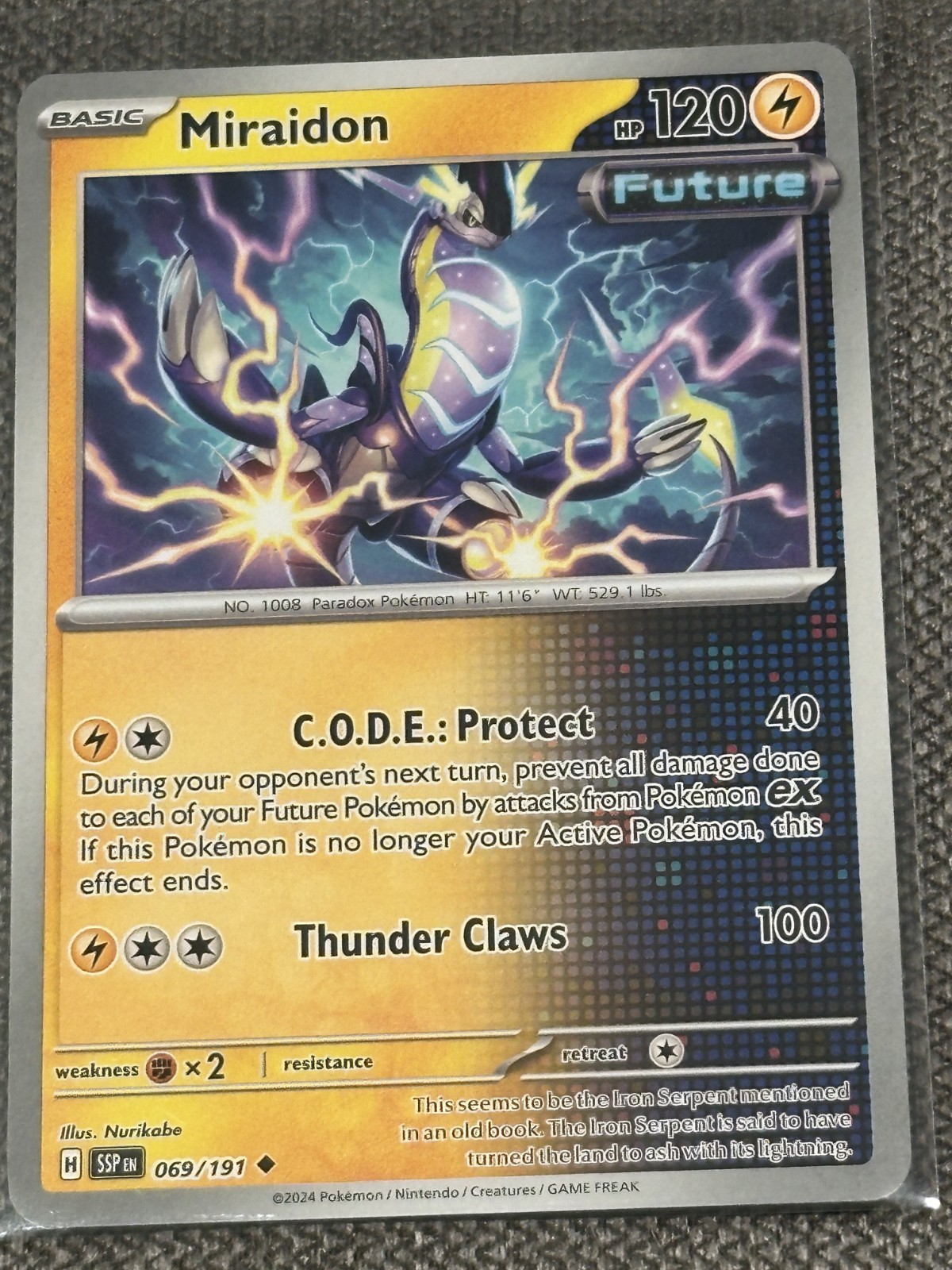 Miraidon Surging Sparks #69 uncommon Near Mint Pokemon Card
