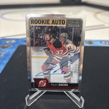 Pavel Zacha OPC Platinum Rookie Auto Base Nj Devils