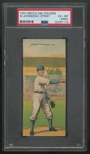 1911 T201 Mecca Double Folder Walter Johnson Charles Street PSA 6(MC)