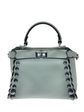 FENDI Handbag Leather BLU Solid 8BN244