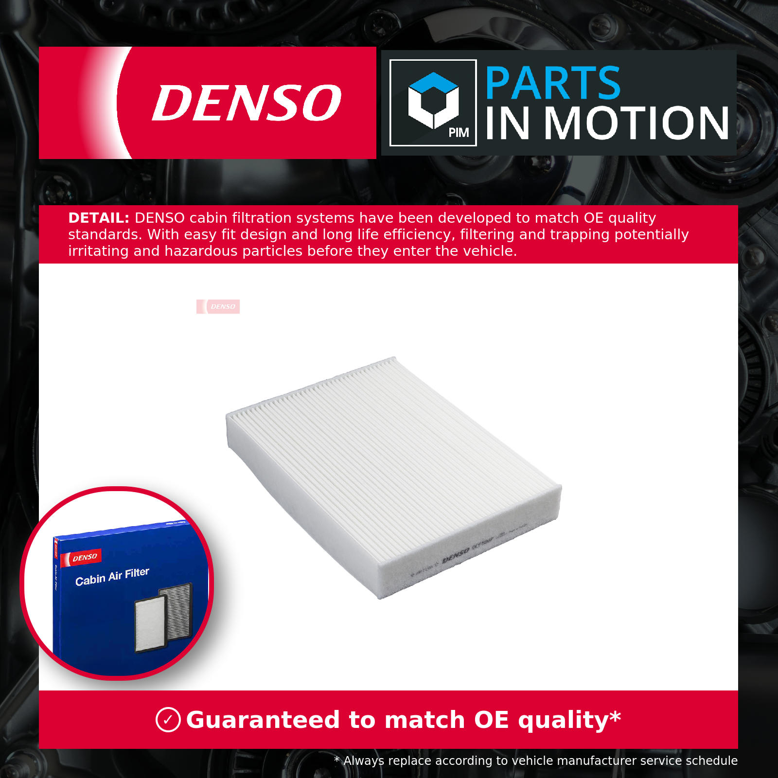 Pollen / Cabin Filter fits RENAULT TRAFIC MK3 2.0D 2019 on Denso 272778980R New