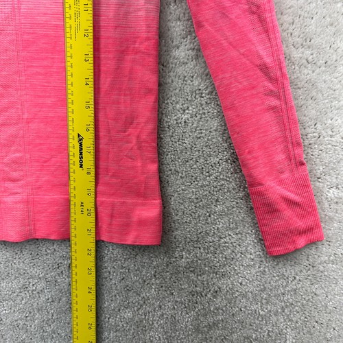 Lululemon Athletic Top Girls Size 10 Blue Pink Compression Thumbholes Ivivva - Picture 8 of 10
