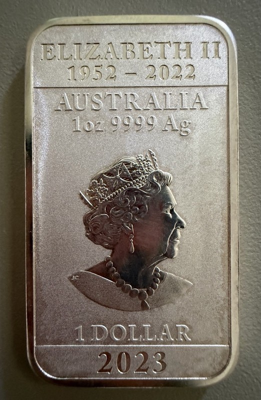 2023 Elizabeth II Australia 1 Dollar  1 Ounce .999 Silver No Reserve
