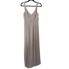 Show Me Your MuMu Taupe V-Neck Sleeveless Jenn Bridesmaid Maxi Dress-Small