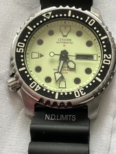 Men's Citizen Promaster Automatic Divers Watch with full lume dial day/date used