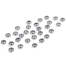 Silver Spacer Beads Flat for Bracelet Making Stopper DIY Jewelry
