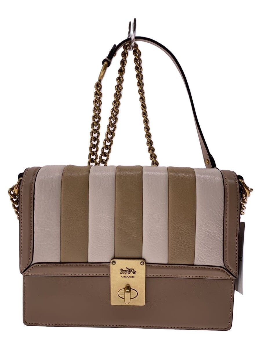 COACH Leather Shoulder Bag BEG D2080-739 Stylish & Functional