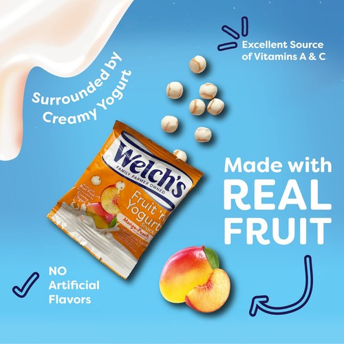 Welch's Fruit Snacks, Fruit 'n Yogurt Variety Pack, Strawberry, Blueberry Acai, - Picture 7 of 12