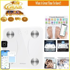 Smart Body Fat Scale with Bluetooth Body Composition Analyzer White