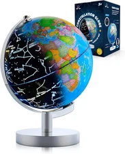 USA Toyz Illuminated Globe for Kids Learning- 3-in-1 STEM Globes of the World wi
