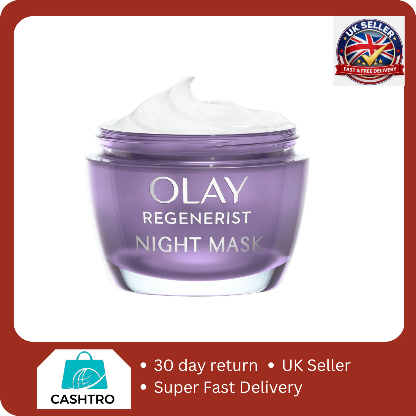Olay Regenerist Night Mask 50ml Overnight Miracle Firming Treatment Damaged box
