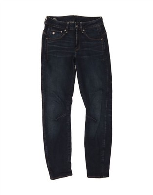 G-STAR Damen 3D Arc Mid Rise Skinny Jeans W26 L27 Navy Blau Baumwolle DI96