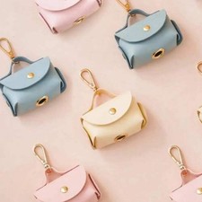 Stylish Pet Bag Holder Faux Leather Pet Poop Bag Holder with Dispenser for Dog B