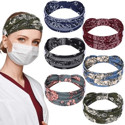 6Pack Nursing Headbands with Buttons for Nurses & Doctors EarSaver Retro