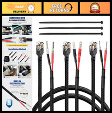 Hardwire Kit for Radar Detectors, 16" Braided Power Cord, Inline Fuse, Mirror Ta