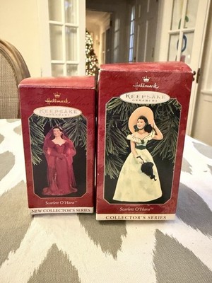 hallmark keepsake ornaments Scarlett O Hara X2