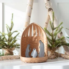 Dresden & Company WOVEN NATIVITY SET-Christmas Basket -2025- Longaberger Weavers