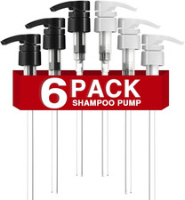 6 Pcs Pumps for Shampoo and Conditioner, Body Wash, Gel, Shampoo Pumps for 1 Lit