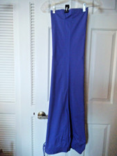 HEALING HANDS SCRUB PANTS PURPLE / EGGPLANT, DRAWSTRING STRETCH SZ L  EUC