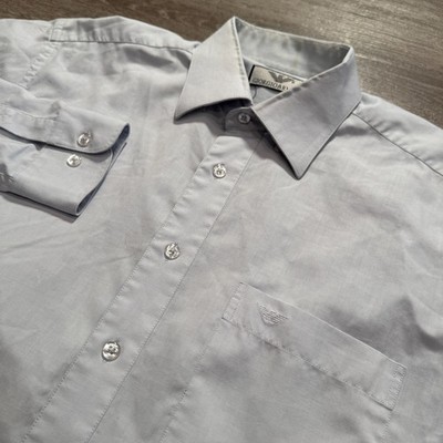 Vintage Giorgio Armani Shirt Adult 16 40 Long Sleeve Button Up Preppy Casual