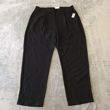 Old Navy Pants Womens XL Black Taylor Straight Trouser Pleated 36x39 New